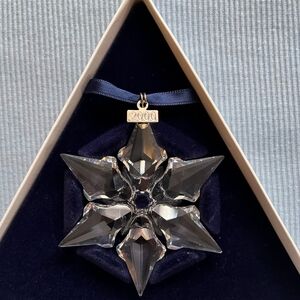 Swarovski Crystal Star Ornament with Silver and Gold